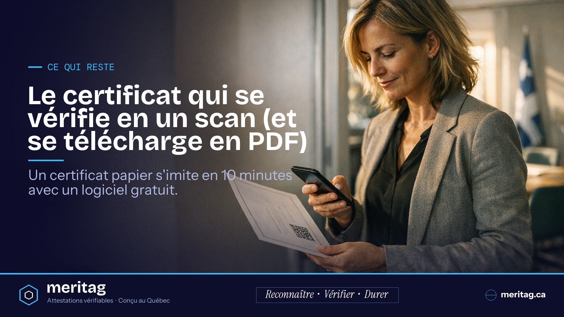 Le certificat qui se vérifie en un scan (et se télécharge en PDF)